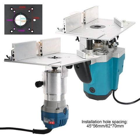 Killer Aluminum Router Table Insert Plate With Sharp Precision Scales And Ridiculously Sturdy Push Ruler on a router system.