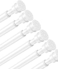 Adjustable Tension Curtain Rod Set 26 To 48 Inches 6 Pack Tool Free Install Easy Twist White Strong Secure Rods visible in image