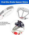 Oval disc brake spacer shims from Six In One Bike Maintenance Kit With Hydraulic Piston Press And Pro Grade Disc Brake Repair Tools