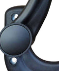 Close-up of Replacement Adjustable Armrests for Office and Gaming Chairs, Universal Arm Supports with Elbow Pads, black finish.