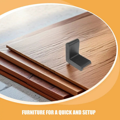 Non Slip Rubber Furniture Leg Pads 10 Pcs L Shape Chair And Bed Frame Feet Caps Protect Floors Easy Install Black Floor Protectors