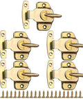 Heavy Duty Gold Table Locks With Joiner Clips 5 Set Hella Sturdy Folding Event Gear Top Shelf Dining Setup No Sweat Install Smooth Operation Connectors with screws.
