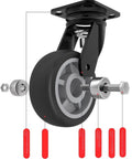 Heavy Duty Foldable Push Cart Platform Dolly With Swivel Wheels Folding Trolley For Office Warehouse And Workshop Use Load Capacity 1100lbs Easy Fold Flat Portable Cart For Moving Heavy Loads, black caster wheel
