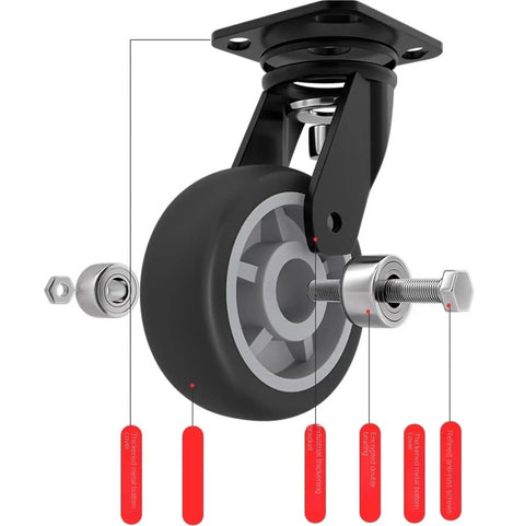 Heavy Duty Foldable Push Cart Platform Dolly With Swivel Wheels Folding Trolley For Office Warehouse And Workshop Use Load Capacity 1100lbs Easy Fold Flat Portable Cart For Moving Heavy Loads, black caster wheel