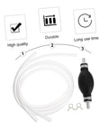 Portable Manual Fuel Transfer Pump Siphon Tool For Gasoline And Liquids High Flow Hand Sucker Pump For Cars Lawn Mowers Outdoor Equipment Leak Resistant Built In Outlet Easy To Use, black bulb pump with clear tubing and clamps