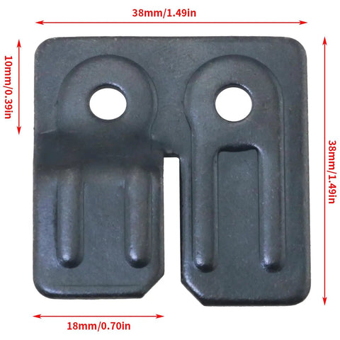 Top Shelf Table Leaf Hardware Kit Featuring Built Tough Leveling Buckles And Eight Rust Resistant Screws For Dining Furniture Reinforcement and Drawer Fastener No Sweat Setup, black steel table leaf lock, 38x18 mm.