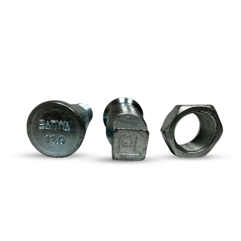 Slick Rear Left Wheel Nuts And Stud Kit For Isuzu NPR HD Reach 95-25 Heavy Duty Trucks Perfect Fitment Silver Finish Tough Hardware Upgrade For Your Ride, silver wheel nut and stud set
