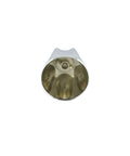 Bottom view of Pair Of Replacement Faucet Handles For Price Pfister Verve Tub And Shower Chrome Finish Durable Metal Construction 2 3/8 Inch Base Diameter