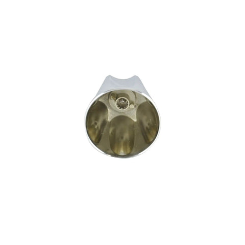 Bottom view of Pair Of Replacement Faucet Handles For Price Pfister Verve Tub And Shower Chrome Finish Durable Metal Construction 2 3/8 Inch Base Diameter