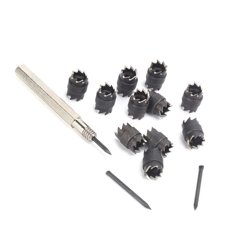 13-Piece Spot Weld Cutter Set 3/8 Inch Double-Sided Bits with welding tool remover for stainless steel, iron, aluminum