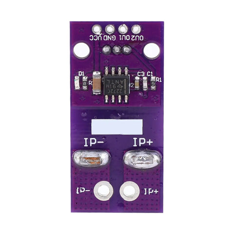 Kickass 50A High Side Hall Effect Current Sensor Module with Dead Straight Accuracy showing circuit board layout and connections.