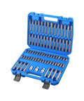 Clmxmt Heavy Duty 75 Piece Ratchet Kit With Star Bits Hex Sockets Torx Adapters Phillips Screwdriver Set For Auto Repair And Handyman Jobs That Totally Rock Your Workflow Today blue case open with chrome vanadium bits