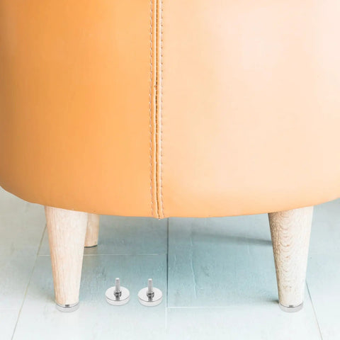 Adjustable Furniture Leveling Feet Set For Wood Legs And Chairs Heavy Duty Screw In Levelers With M8 Threads Iron And Plastic Construction No Slip Floor Protection Easy Height Tweaks 6 Pack on chair legs