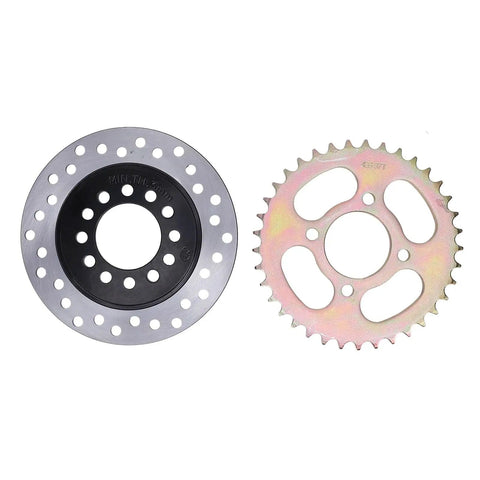 24 Inch Rear Axle Kit With 160mm Brake Disc For Go Karts And ATVs showing brake disc and sprocket components