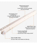 Full Extension Side Mount Drawer Slides 16 Inch Pair Beefy Steel Roller Tracks For Furniture shown with features labeled