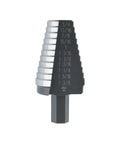 Close-up of a single bit from the Heavy Duty Step Drill Bit Set Four Piece For General Purpose Drilling with size marks shown.