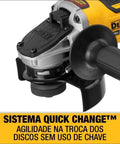 Solid Workhorse 20V Max Cordless Drill Grinder Combo Kit Pro Power Tools with quick change system for easy disc swapping.