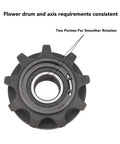 Close-up of 9T 12mm Freewheel For Folding Bikes Single Speed Cog Sprocket Ready To Ride Durable High Strength Freewheel showing two perines.
