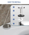 Diagram showing parts of Easy Peasy Installation for White Soft Close Toilet Seat Featuring Quick Release And Adjustable Top Mount Hinges.