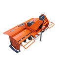 Three Point Hitch Rotary Tiller For Tractors With 41.34 Inch Working Width, 540 RPM PTO Drive, CAT I Compatible, orange metal body