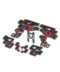 Top Shelf CNC Structure Metal Parts For Voron And Trident 3D Printers Heavy Duty Awd Kit Upgrades precision machined components in black and red.