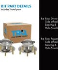 Rear Wheel Bearing And Hub Assembly Set 2 Piece Kit For 2016-2022 Honda Civic And 2019-2022 Insight shown with packaging