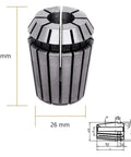 Top Tier 1 Pcs High Precision Er Spring Collet Chuck For CNC Router Mill Machine Lathe Tooling, 34mm length, 26mm diameter.
