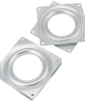 Rock Solid 6 Inch Lazy Susan Hardware 10 Pack Square Turntable Bearing Plate Zinc Plated Steel with smooth edges