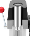 Forchest 340W Mini Bench Drill Press With 3 Speed Settings close-up view displaying control lever and motor housing detail.