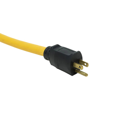 Generator Adapter Cord Converts 15 Amp To 20 Amp Receptacle With Twist To Lock Plug, Rugged 12 Gauge 3 Conductor STW Extension Cord