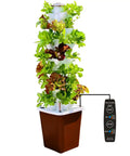 Dope Indoor 7 Tier Hydroponic Garden Tower With 35 Planting Pods For Soil Free Year Round Herbs Lettuce And Veggies Compact Easy Setup Ideal For Apartments And Small Spaces showing leafy greens
