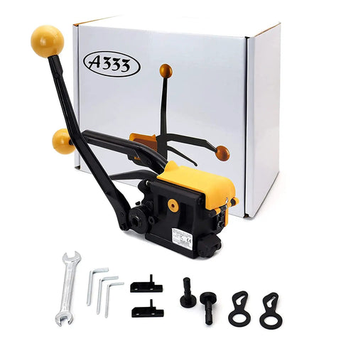 Heavy Duty Steel Strapping Tool A333 Stainless Manual Banding Machine with accessories for 1/2, 5/8, 3/4 inch straps