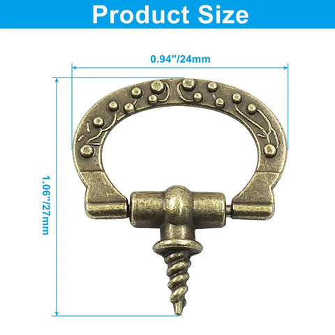 Mini Cabinet Pulls 10 Pack With Self Tapping Screws Antique Bronze Jewelry Box Handles And Drawer Knobs product size