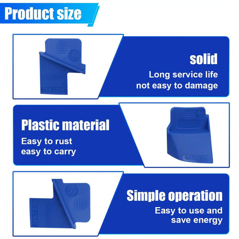 2 Piece Stretch Belt Mate Kit Plastic Belt Installer Tool for Timing and Serpentine Belts shown with size and material details