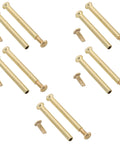 10 Piece Folding Fan Rivet Kit With Golden Steel Shaft Fasteners For Hand Fans, Durable High Strength Replacement Set