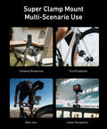 Super Clamp Camera Mount With 360 Dual Ball Head For Bike Handlebar Mounts multi-scenario use outdoor and indoor setups