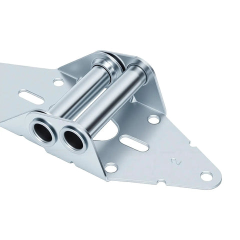 10-Piece Garage Door Hardware Kit With 2-In White Nylon Rollers And Hinges For Quiet, Smooth Operation And Reduced Noise, Durable Nylon Wheels, Nylon-Coated Steel Shaft, Easy Installation, Compatible With Most Residential Doors. Metal hinge