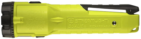 Side view of Dualie 275 Lumen Intrinsically Safe Rechargeable Flashlight With 120V 100V AC Charger Two LEDs And Three Lighting Modes