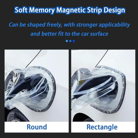 Slick Magnetic EV Charger Cover For Jeep Wrangler 4xe, showcasing round and rectangular shapes for custom fit on vehicle surface.