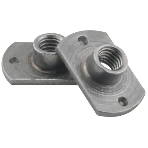 15 Pack Heavy Duty M6 T Shaped Weld Nuts For Furniture Frame Assembly Industrial Grade Rust Proof Steel Positioning Fasteners close-up view.