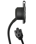 Road Warrior AC Power Inlet Socket With Integrated Extension Cord No Sweat Weather Tough 15 Amp 125 Volt side view with attached cord.