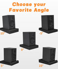 Two Pack Studio Monitor Isolation Pads For 3 To 5 Inch Speakers, High Density Foam Vibration Dampening For Clearer Sound shown at different angles