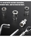 Kick Those Stubborn Bolts With This Heavy Duty 1/2 Inch Metric Socket Set Featuring High Torque Impact Ratchet Wrench Tools Made From Rock Hard Chrome Vanadium Steel For Serious Auto Repair And Garage Work, 1/2 drive sockets with ratchet wrench