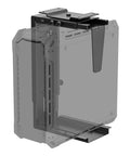 Adjustable Under Desk PC Mount And Wall CPU Rack With Full 360 Rotation for organized gaming setups, showing the mounting bracket design.