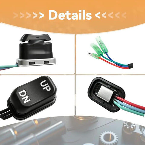 Close-up of Power Boat Trim And Tilt Switch Assembly showing connectors and switch details for Mercury Mariner models.