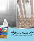 Natural Stone Floor Cleaner For Limestone, Travertine, Marble, Slate And Polished Concrete, Concentrated PH Neutral Formula Bottle