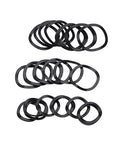 Three Wave Peak Seal Set Spring Washer Kit Elastic Metal Gasket Wave Form Locking Washers 3mm To 25mm Internal Assortment, black