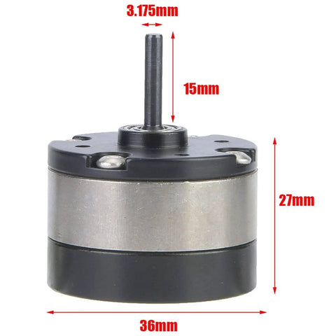RC Car Planetary Gear Reducer for Caterpillar Type Drives, Metal Gearbox Shaft Gear Motor, 36mm Diameter Geared Motor with measurements
