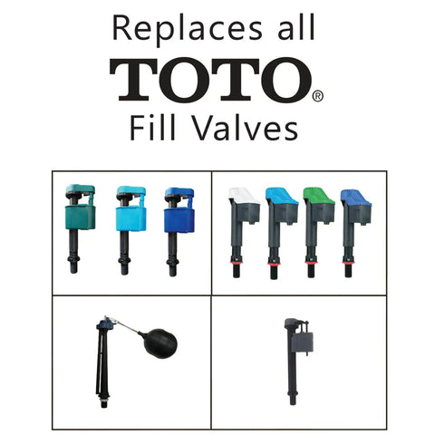 528T Replacement Toto Toilet Fill Valve For G Max And Power Gravity Toilets Easy To Install Adjustable Sizing Quieter Refills