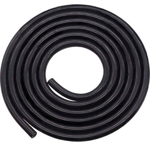 Coiled 6.6 Ft Silicone Vacuum Hose For Automotive High Temperature 130 PSI Three Eighths Inch Inner Diameter 10mm Outer Diameter 16mm Black
